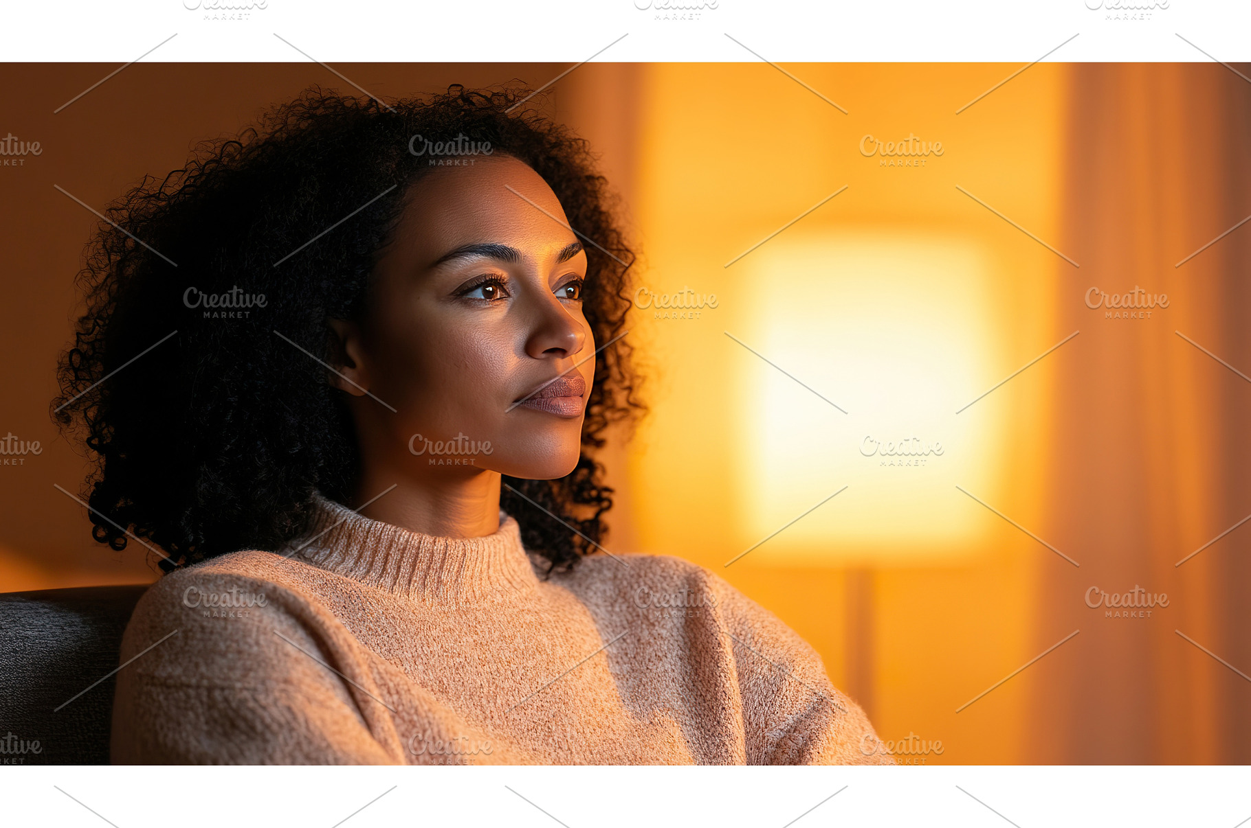 African American woman contemplates, a Person Photo by Lermont51