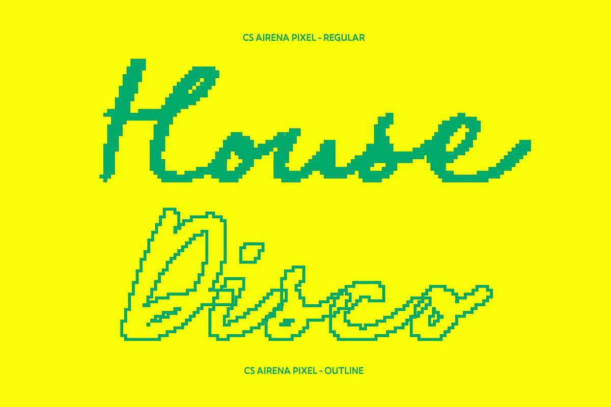 CS Airena Pixel, a Script Font by Craft Supply Co. (Photo 3 of 8)