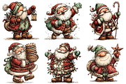 Whimsical Santa Claus Clipart, an Illustration by Craft Nest (Thumbnail 6 of 9)