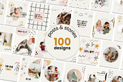 Kids Instagram Post & Stories Canva, a Social Media Template by Yaaas Design (Thumbnail 1 of 16)