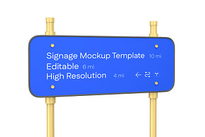Editable Signage Mockup Template, a Product Mockup by graphypix