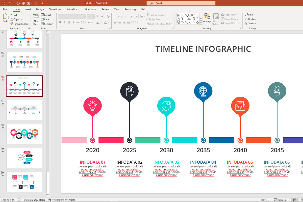 Stylish PowerPoint Template, a Presentation Template by Infographics project (Photo 6 of 13)