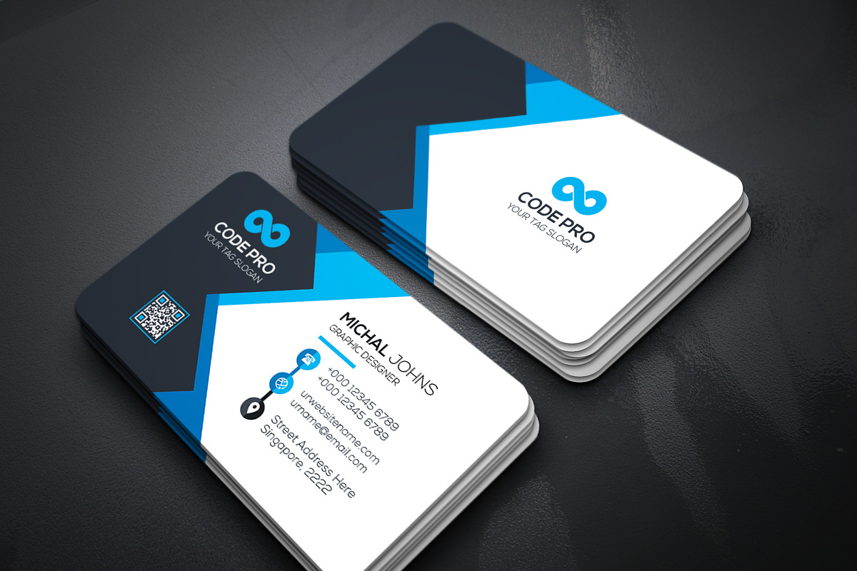 Business Cards 2 in 1, a Business Card Template by Genereux Art (Photo 2 of 9)