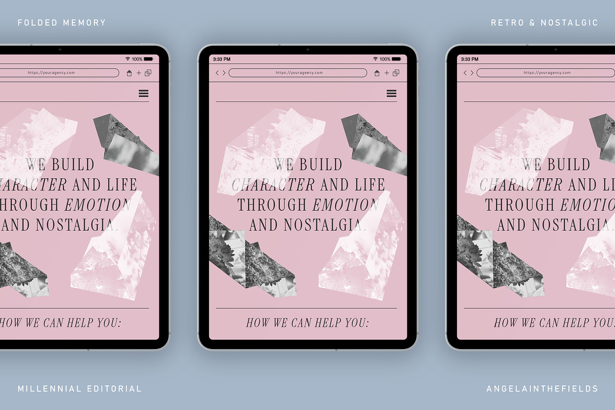 FOLDED MEMORY Retro PSD Kit preview 5