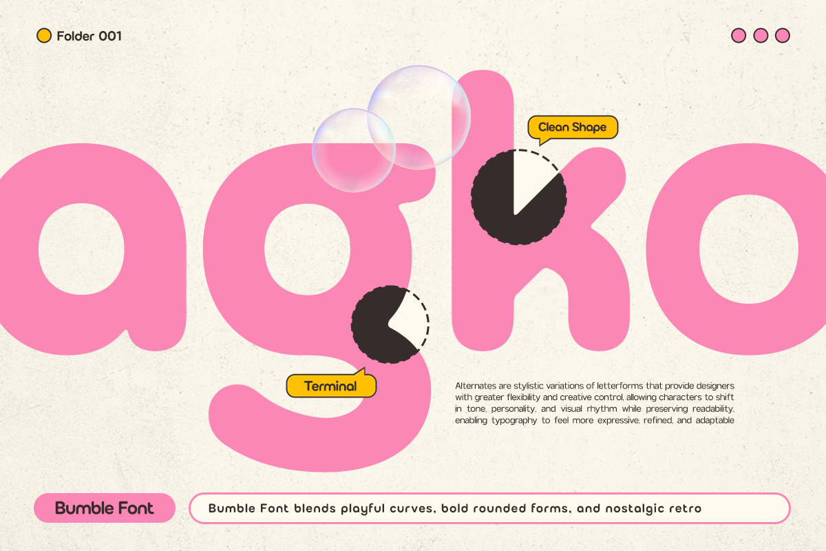 GC Bumble – Rounded Sans Display, a Sans Serif Font by Glyphonic (Photo 4 of 15)