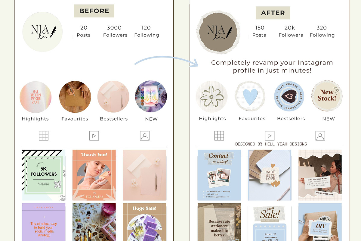 Nostalgia Instagram Post Templates, a Social Media Template by Hell Yeah Designs (Photo 8 of 9)
