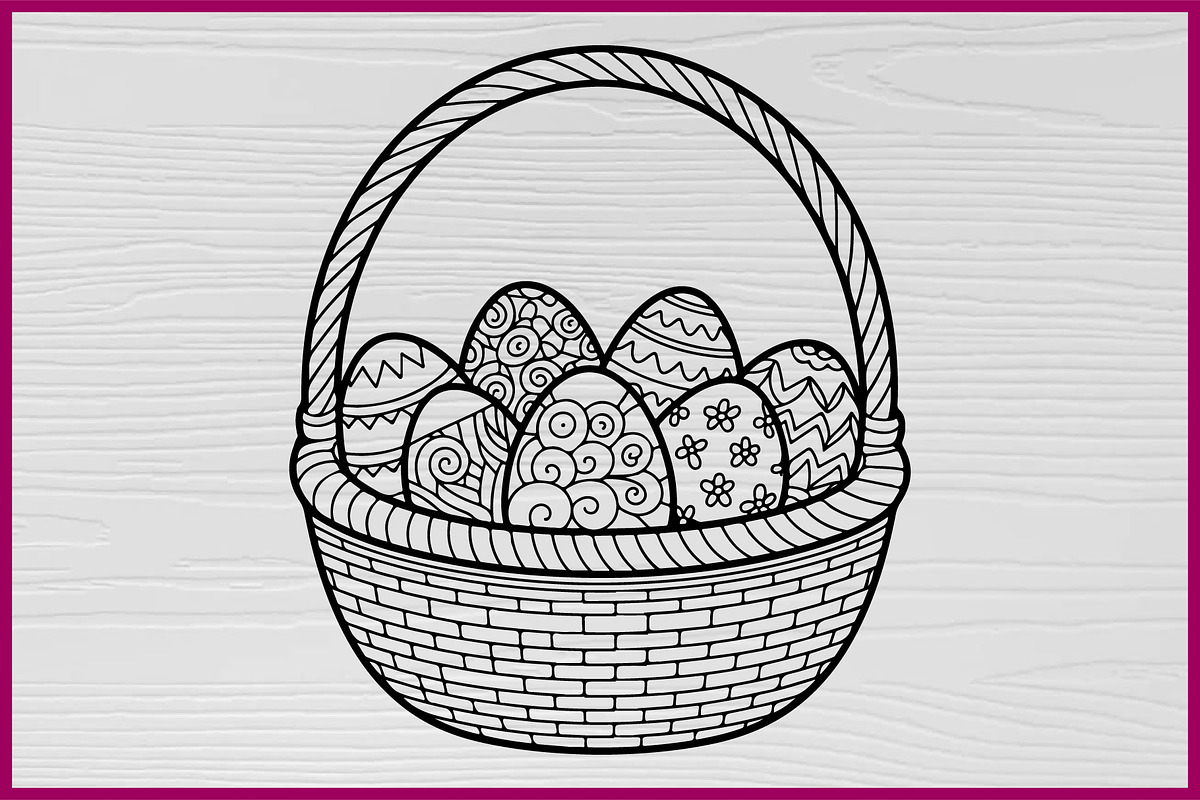 20 Vintage Easter Basket silhouette, a Decorative Illustration by Artivon (Photo 4 of 4)