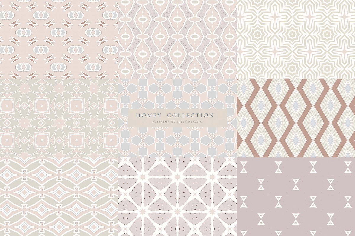 Homey Seamless Patterns, a Pattern Graphic by Julia Dreams