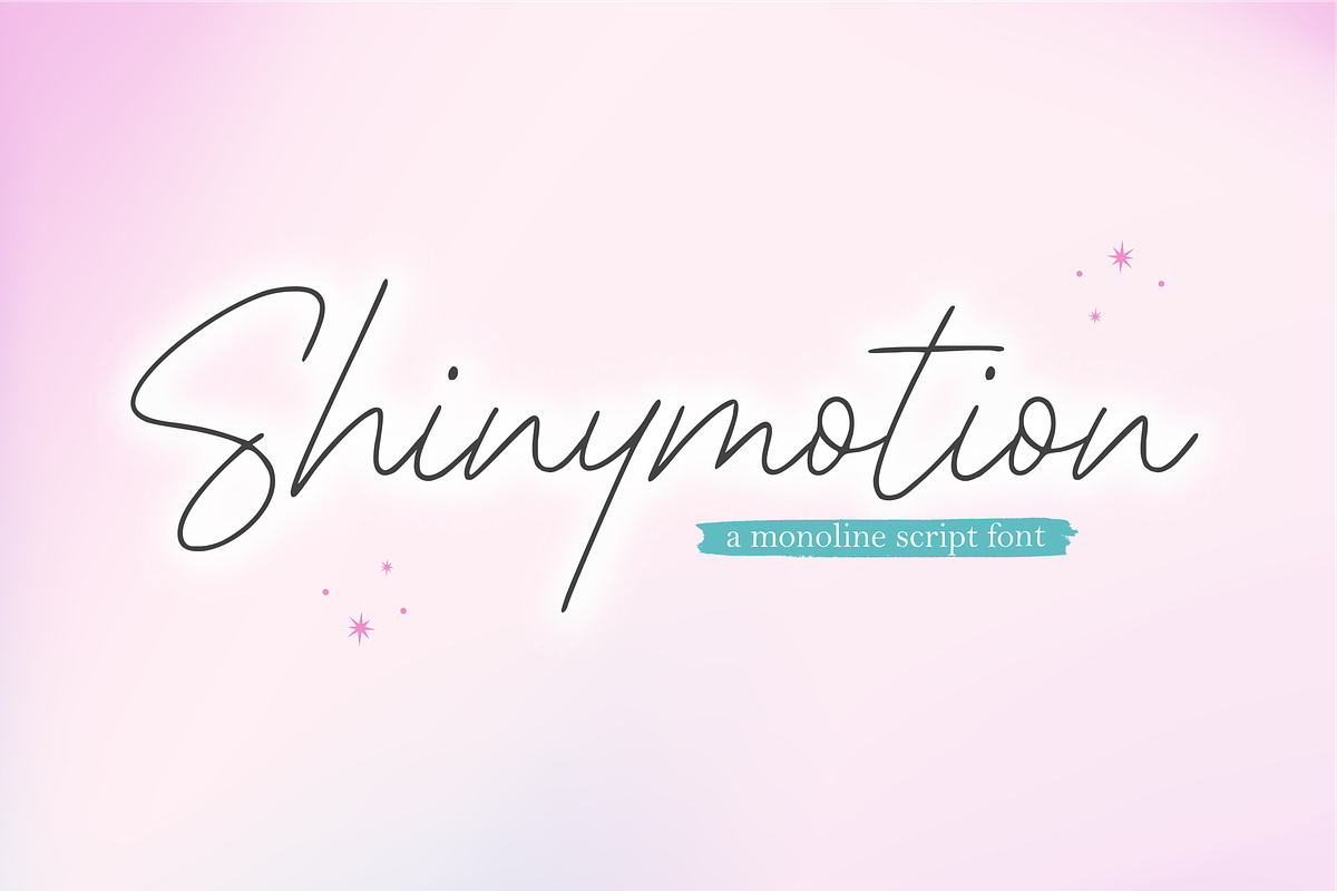 Shinymotion A Monoline Script Font, a Script Font by Allouse Studio (Photo 1 of 10)