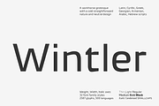 Wintler font, a Sans Serif Font by Michael Rafailyk (Thumbnail 1 of 14)