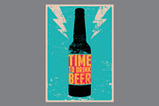 Beer time bottle vector poster set., a Food Illustration by PoPaShop (Thumbnail 8 of 10)