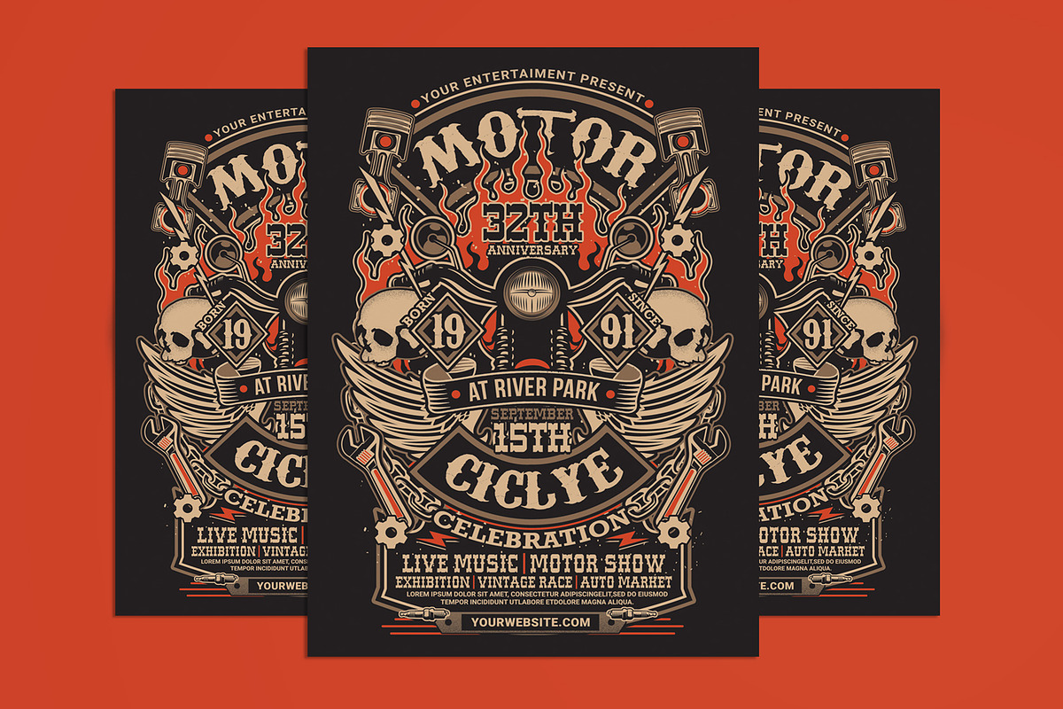 Motorcycle Club Event Flyer, a Flyer Template by Muhamad Iqbal hidayat (Photo 1 of 4)
