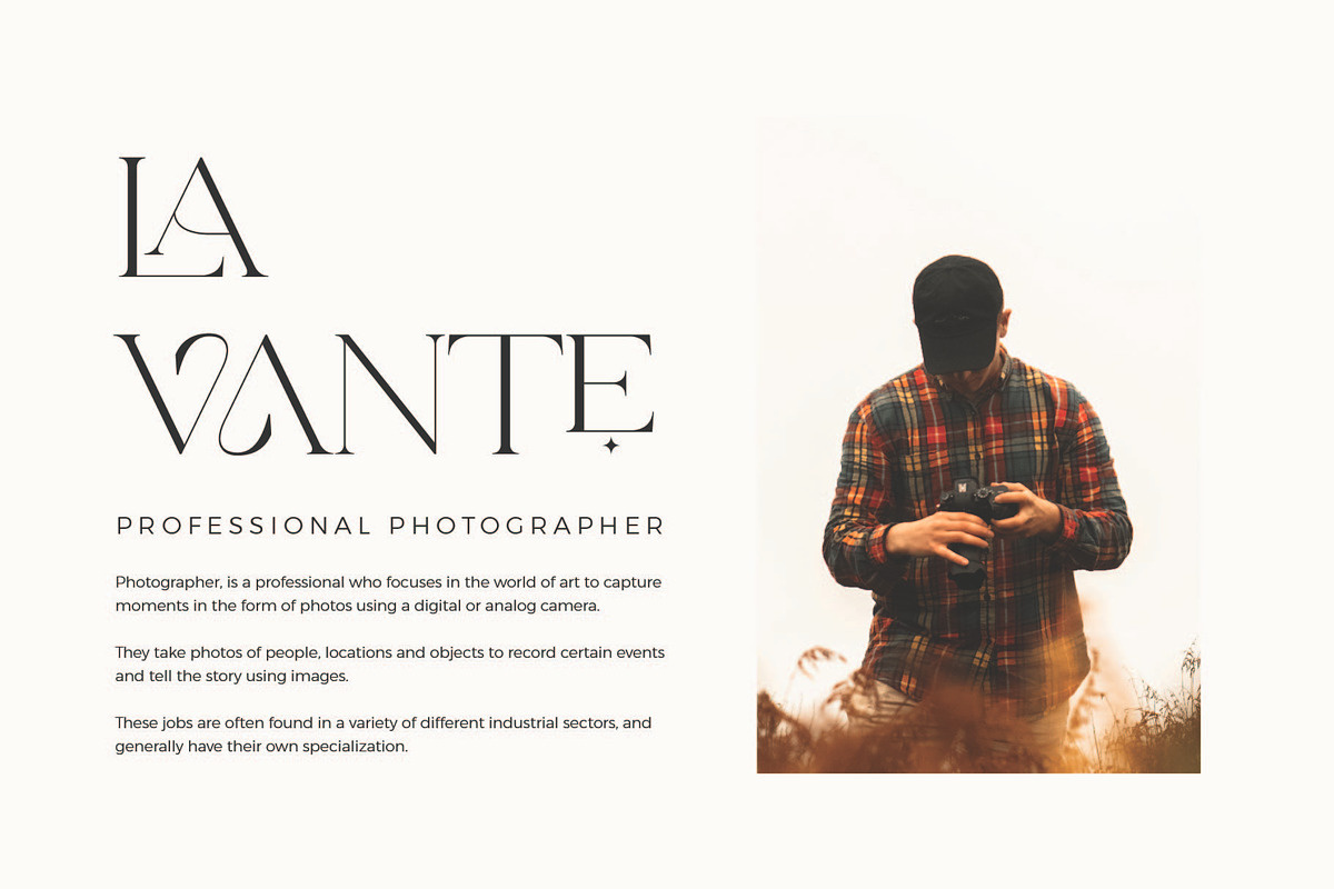 Larisa - Stylish Serif Font, a Serif Font by Aqeel_Art (Photo 3 of 9)