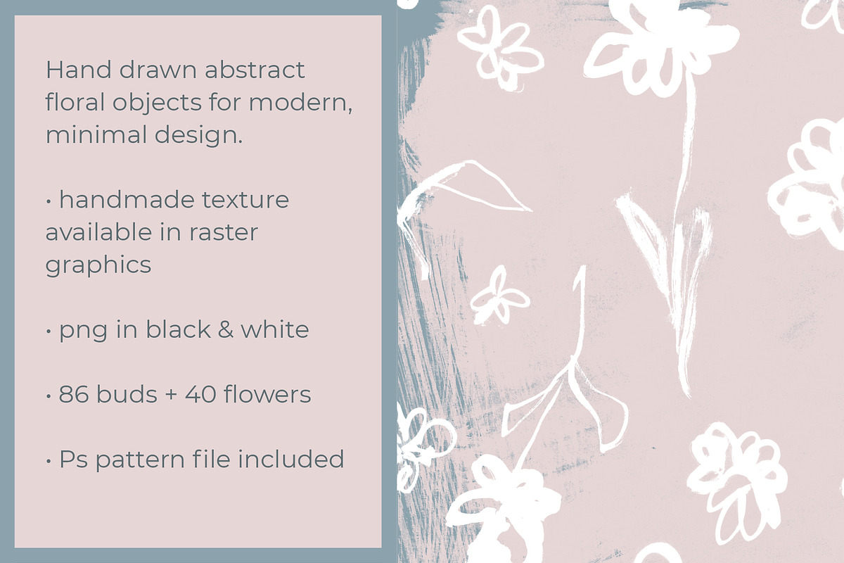 Hand Painted Inked Flowers - Raster, a Texture Illustration by thebrine_creative (Photo 4 of 7)