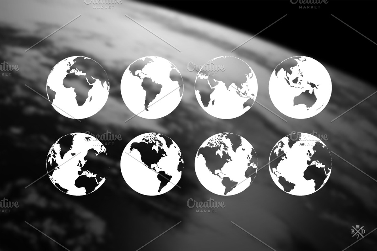 The Earth - 32 vector icons preview 4