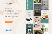 Animated Workout Story Templates, a Social Media Template by Squarebase Templates (Thumbnail 1 of 5)