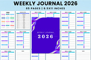 Weekly Journal 2026 KDP Interior, a Stationery Template by Shumaya (Thumbnail 1 of 4)