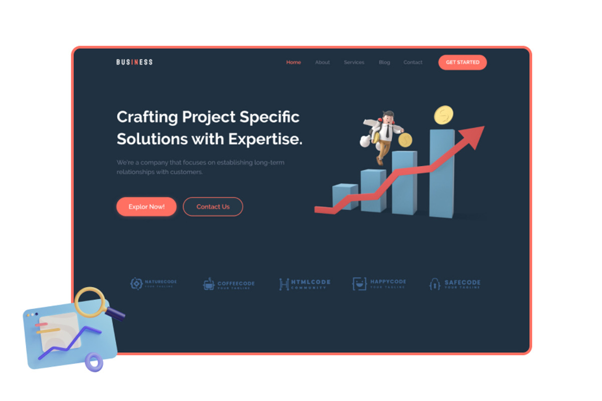 Business Marketing Template Design, a Landing Page Template by Neha Guleria (Photo 1 of 2)