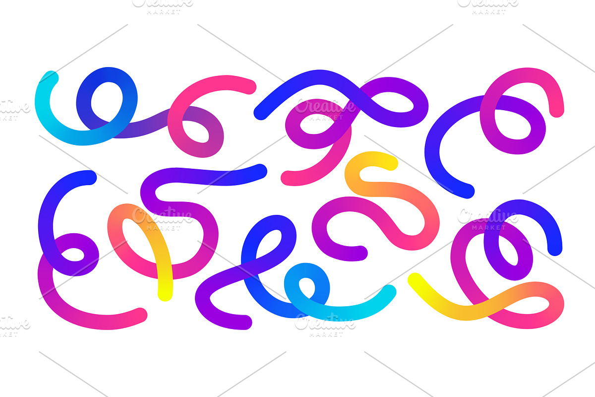 Gradient rainbow colors swirl into, an Illustration by YuliiaOsadcha