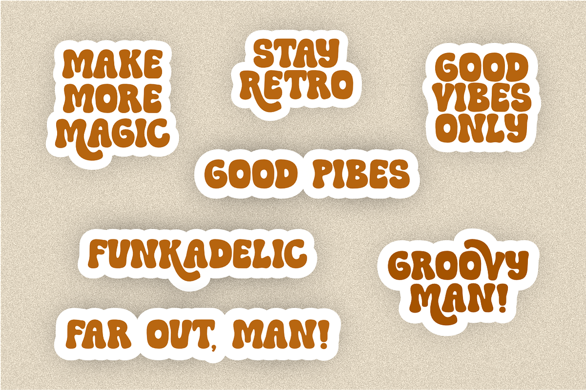 Youre Funky - Retro Groovy Font, a Handwritten Font by SaktiAvellin (Photo 6 of 8)