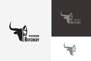 premium butcher shop logo design. fl, a Branding & Logo Template by Pyruos ID