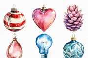 Vintage Christmas Ornaments Clipart, an Illustration by Craft Nest (Thumbnail 3 of 6)