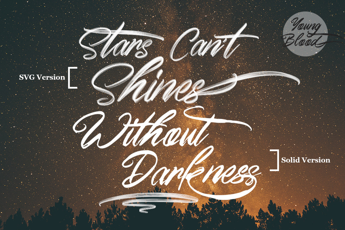 Young Blood SVG and Solid Script preview 5