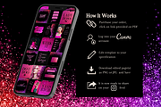 Black & Pink Boss Instagram Template, a Social Media Template by Faytemplates (Thumbnail 8 of 8)