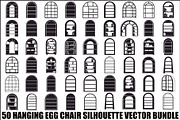Hanging Egg Chair Silhouette Bundle, an Illustration by Gfx_Store (Thumbnail 1 of 51)