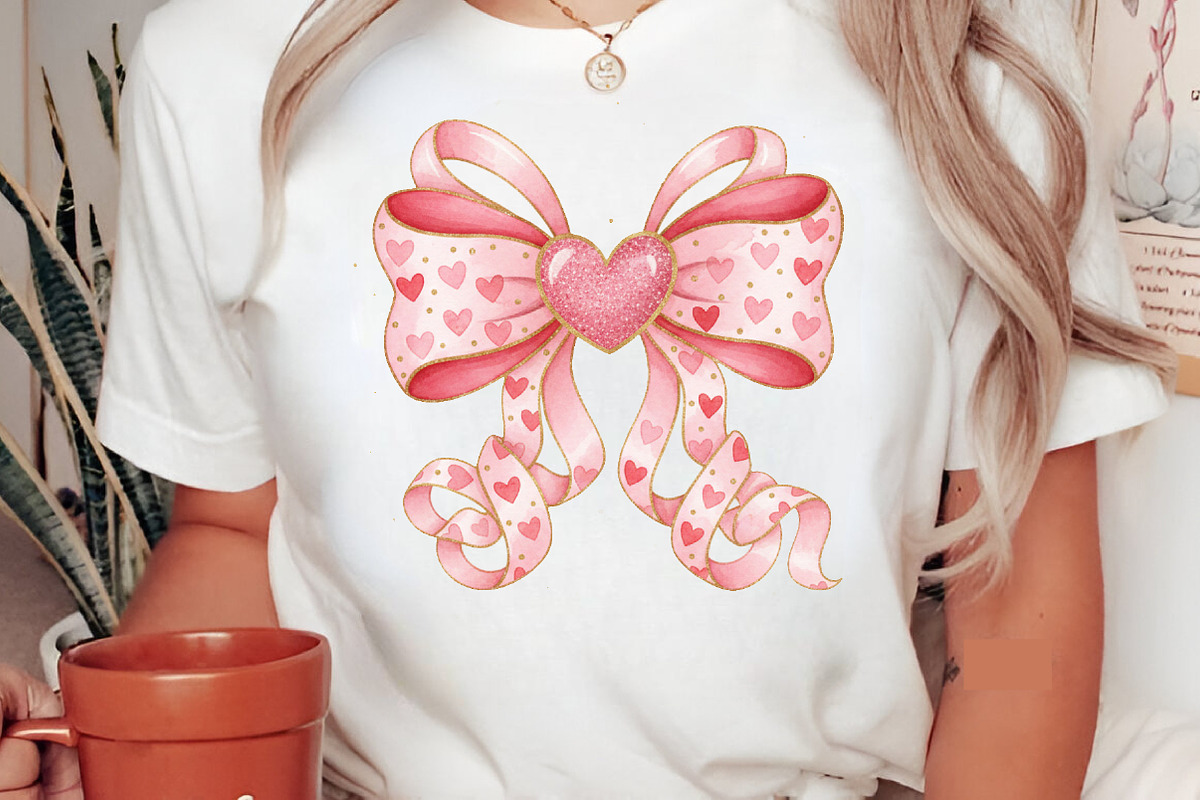 Coquette Bow Heart Png, Valentine, an Illustration by Designking (Photo 3 of 6)