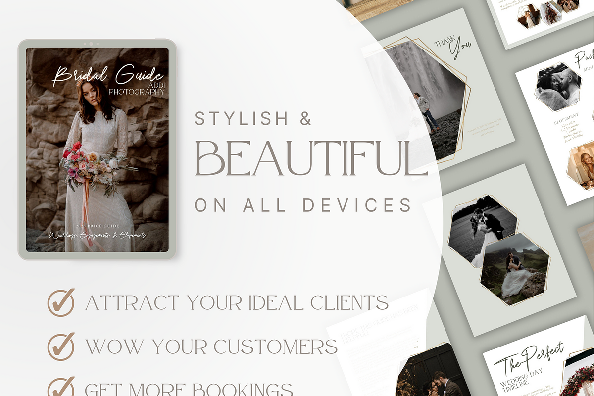 GOLD Bride Photography Client Guide, a Magazine Template by Signature Edits (Photo 5 of 10)