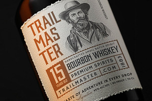 Whiskey Label + Font, a Branding & Logo Template by vatesdesign