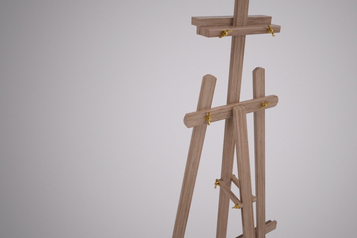 Artists Easel & Canvas, an Object 3D Model by kjpargeterimages (Photo 3 of 6)