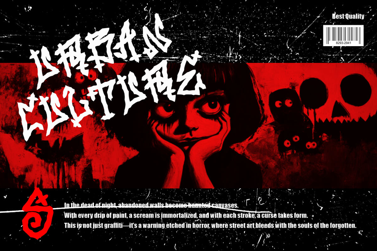 Spooky Street Horror Graffiti Font, a Font by PutraCetol Studio (Photo 3 of 5)