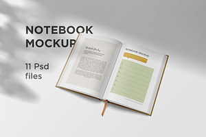 Notebook mockup, a Books & Magazine Mockup by graphiccrew