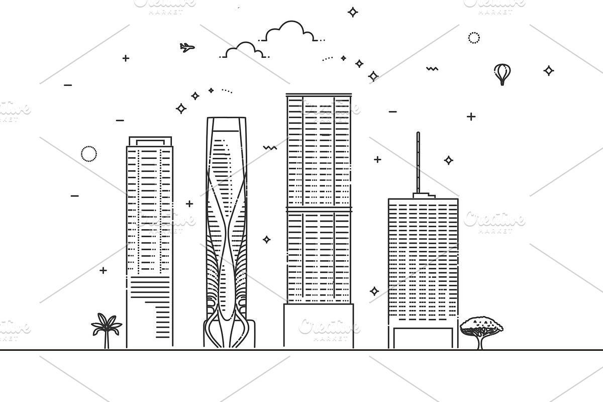 Banner of Miami City, an Outline Icon by Tettygreen (Photo 2 of 2)