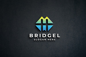 Abstract Modern Bridge Logo, a Branding & Logo Template by Design_Planet