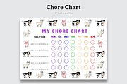 Kids Chore Chart Sheet, a Stationery Template by Amit Debnath (Thumbnail 1 of 2)