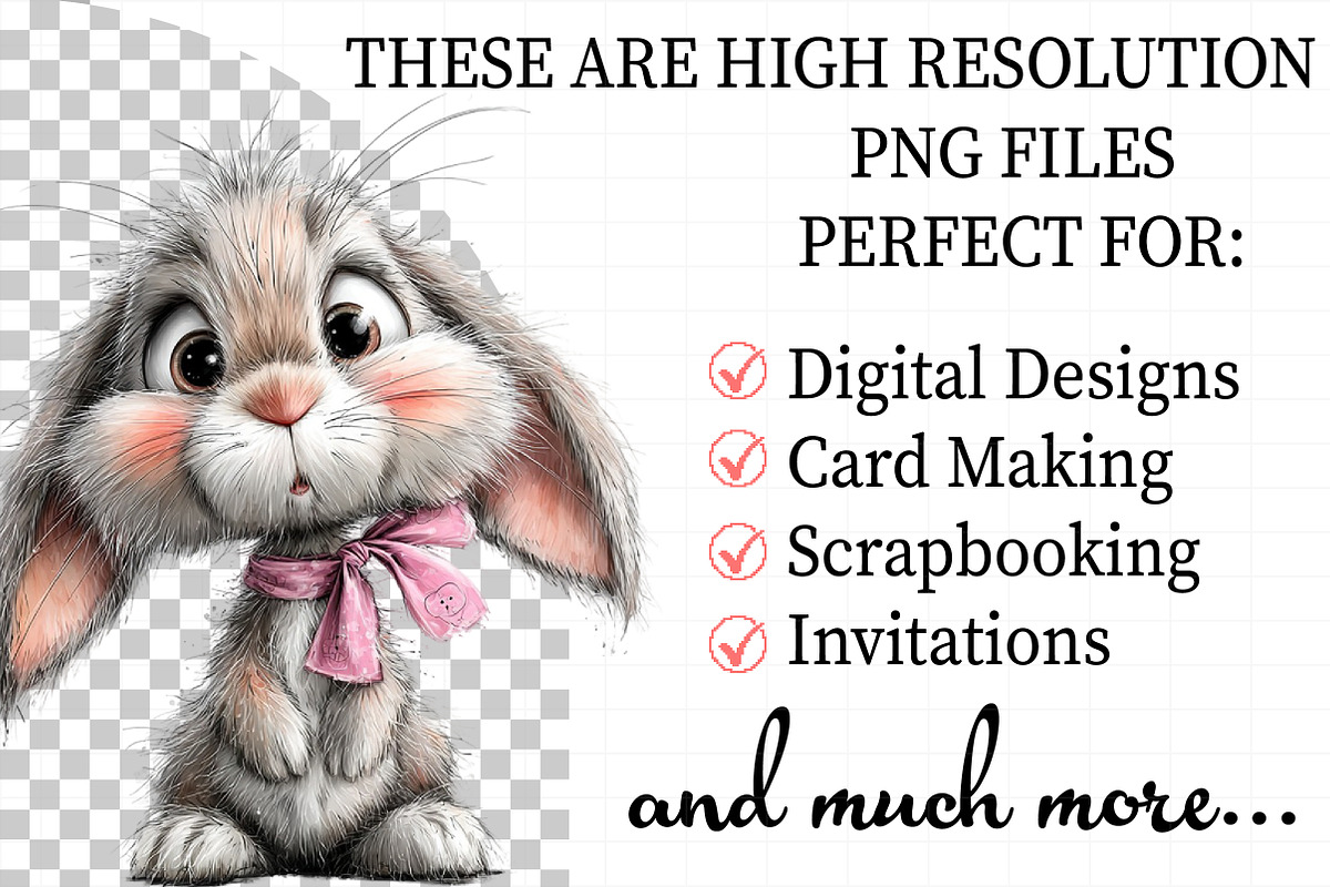 Animals with Pink Bow Clipart PNG, an Illustration by Daily.Designs (Photo 6 of 7)