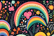 Folk Art Rainbow, a Background Graphic by Printable Treasure (Thumbnail 5 of 6)