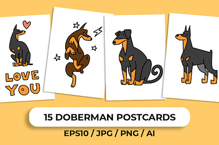 Doberman Postcards