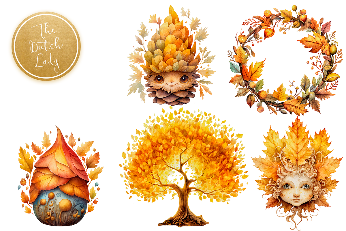 Mabon Autumn Equinox Clipart Set, a Seasonal Illustration by The Dutch ...