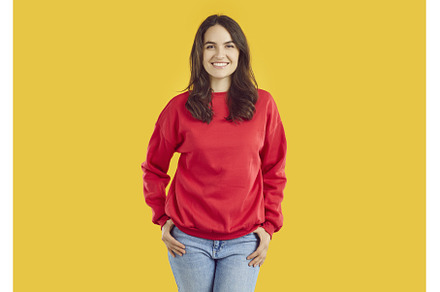 Portrait of young smiling woman in, a Person Photo by StudioRomantic