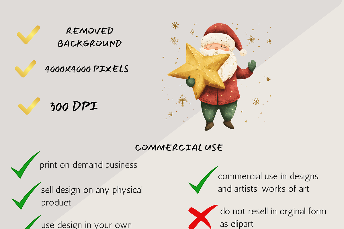 SCANDI SANTA CHRISTMAS CLIPART, a Person Illustration by Daring Digies (Photo 7 of 9)