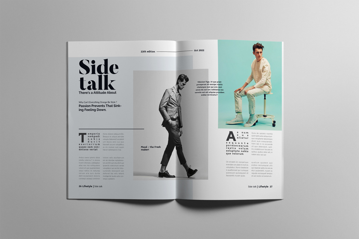 Fashion Magazine Bundle #1, a Magazine Template by Swayang (Photo 25 of 28)