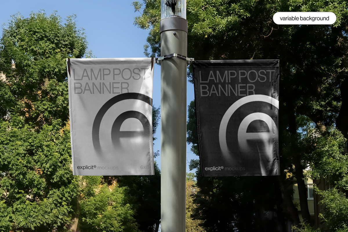 Lamp Post Banner mockup, an Advertising Mockup by ExplicitStudio (Photo 6 of 7)
