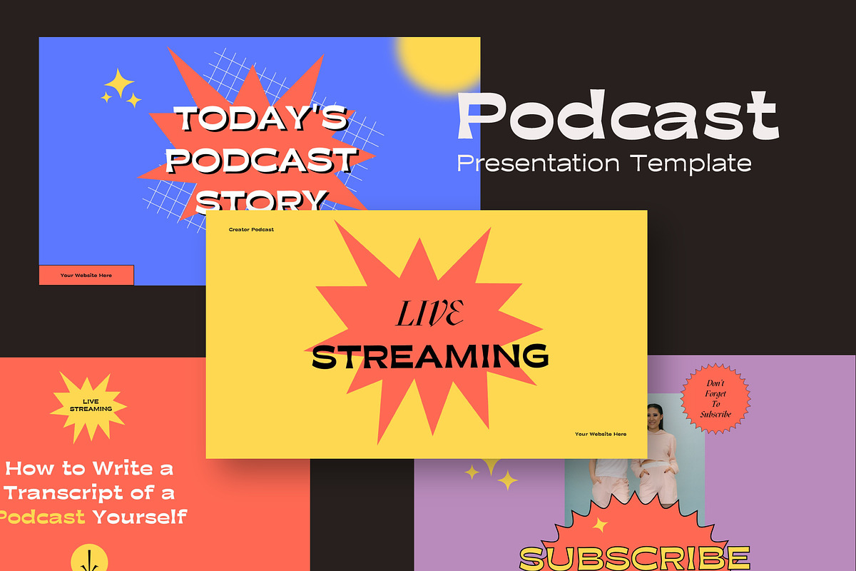 Podcast Bundle Presentation Pack, a Presentation Template by Rocket Template (Photo 8 of 13)