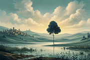 Vintage Landscape, a Seasonal Illustration by StockVerse Creative (Thumbnail 2 of 4)