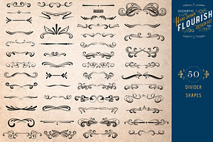 Hand Drawn Flourish Design Kit