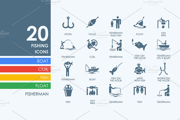 20 Fishing Icons